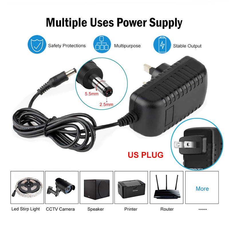 AC 110-240V DC 5V 6V 8V 9V 10V 12V 15V 0.5A 1A 2A 3A UNIVERSAL POWER ADAPTER Supply Charger Adapter EU US For LED Light Strips