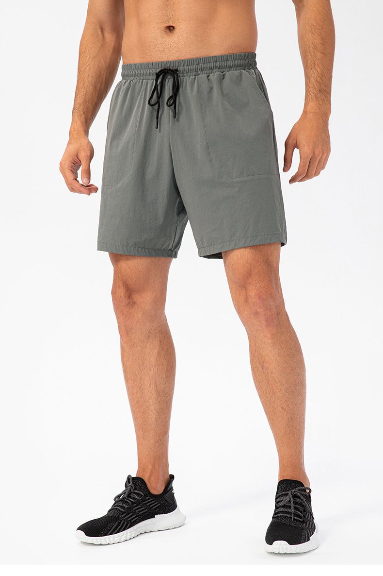 ll Mannen Yoga Sport Korte Sneldrogende Shorts Met Achterzak Mobiele Telefoon Casual Running Gym Jogger Broek E21412