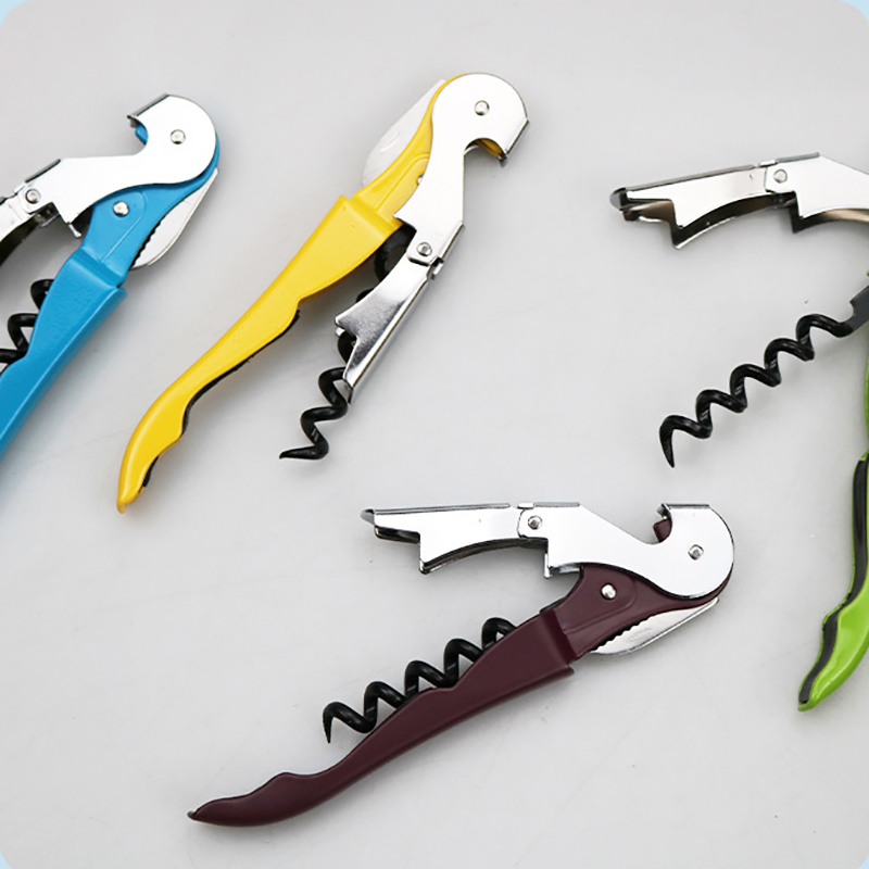 Servitör Corkscrew Wine Openers Multifunktionella 2 i 1 flasköppnare Rostfritt stål Vinnyckel Kök Gadget Bar Tillbehör 065210