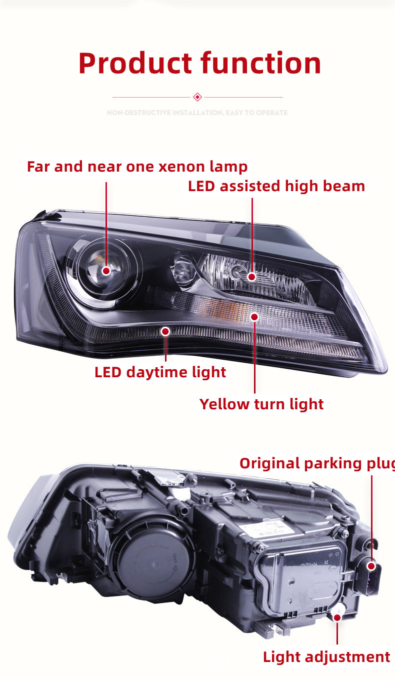 Auto Styling Scheinwerfer Für AUDI A8L 2011-2013 LED Scheinwerfer Projektor Objektiv DRL Kopf Lampe Auto Signal Scheinwerfer