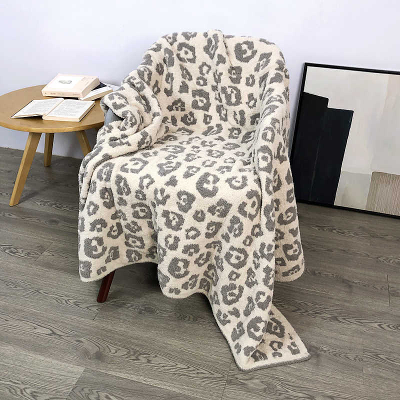 Plush Wool Sofa Throw Leopard Print Fleece s for Bed Winter Warm Flannel Soft Luxury Faux Fur Blanket Cover W0408