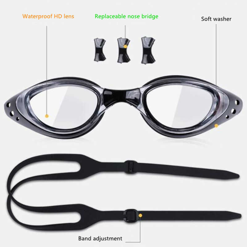 Professionelle Herren-Damen-Silikon-Antibeschlag-UV-verstellbare galvanisierte Gläser, wasserdichte Schwimmbad-Bad-Taucherbrille P230601
