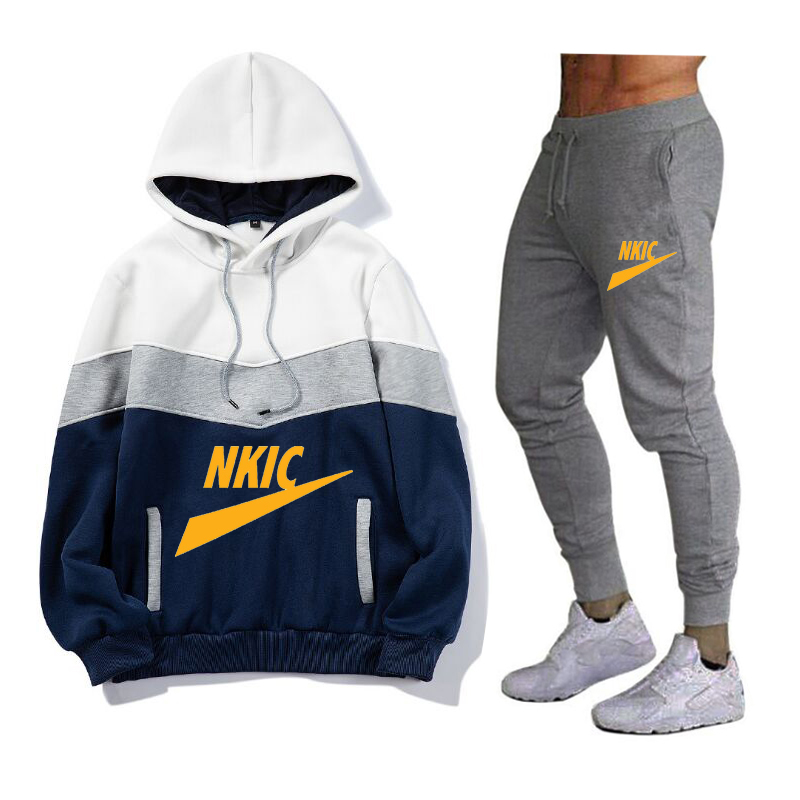 New Men's Autumn Winter Tracksuits Hoodie and Pants Casual Tracksuit Male Sportswear Brand Print Clothing Sweat Suit