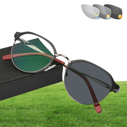 Yeni Tasarım Titanyum Alaşım Dış Pokromik Okuma Gözlükleri Güneş Otomatik Renk Değerlendirme Presbbiyopya Hiperomeri Glasse5677216