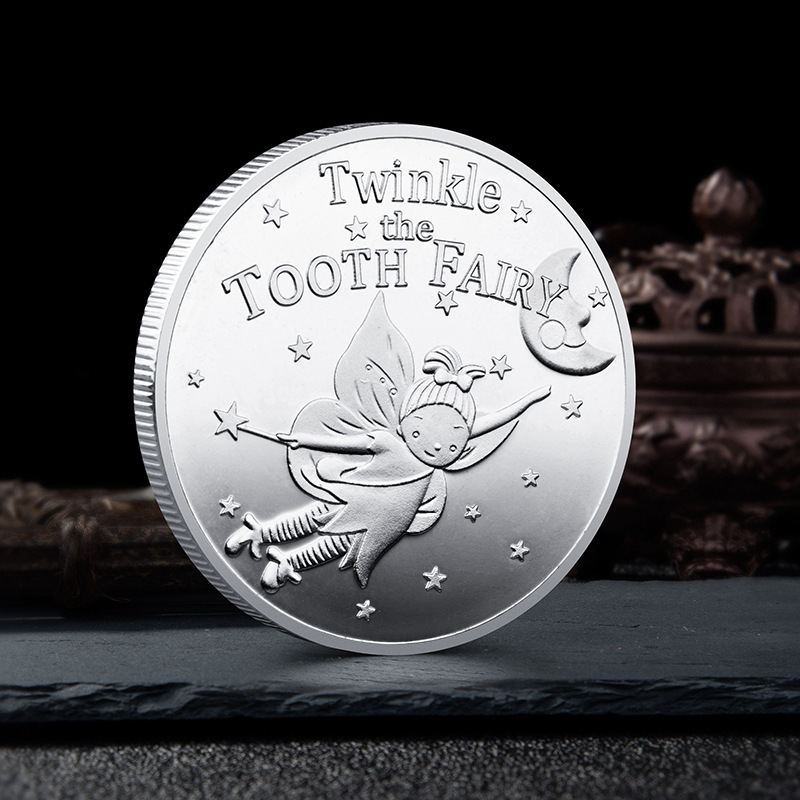 Kunst en ambachten Tooth Fairy Gold Commemorative Coin Children's Tooth Replacement Commemorative Gift