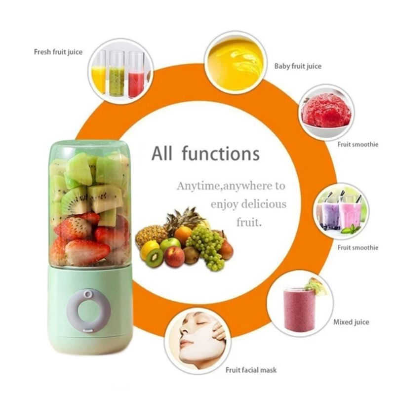 Juicers 500ML Electric Juicer Portable Smoothie Blender 6 Knife Mini Blenders USB Wireless Rechargeable Mixer Juicers Cup For Travel P230407