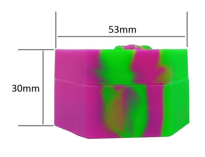 26ml hexágono favo de mel recipientes de cera de abelha caixa de silicone frascos de armazenamento de silicone para ervas secas tabaco dab óleos ferramentas maquiagem creme facial titular acessórios para fumar