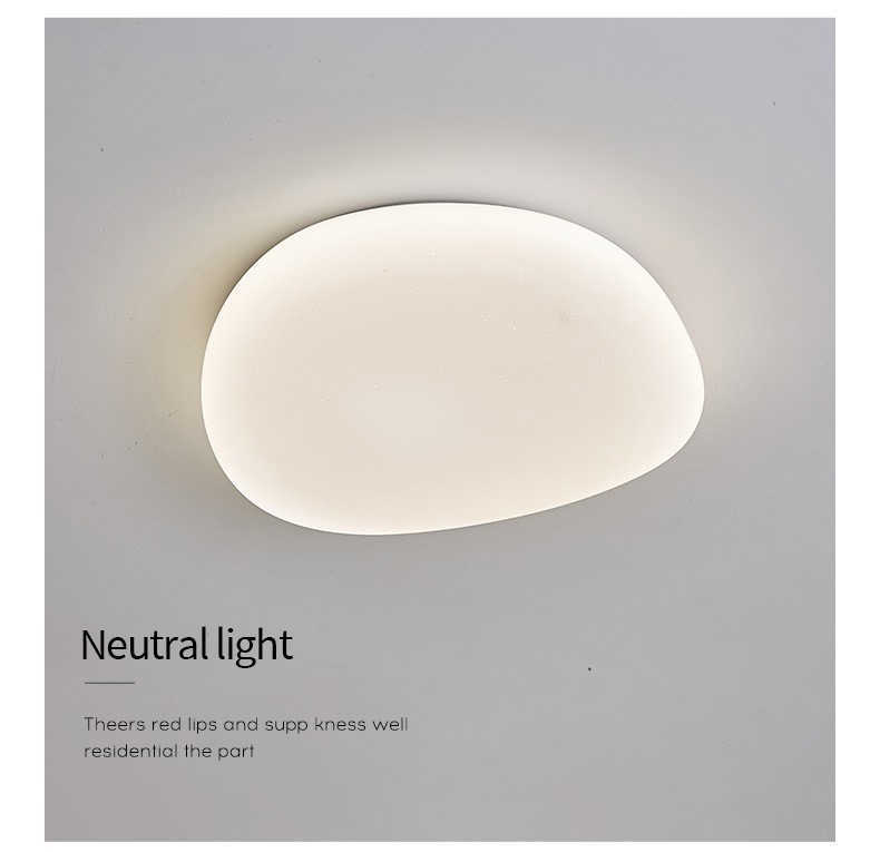 Moderne Noordse eenvoudige kiezelliggen LED -lichten plafond kroonluchter hanglampen voor slaapkamer woonkamer badkamer woning verlichting AA230407
