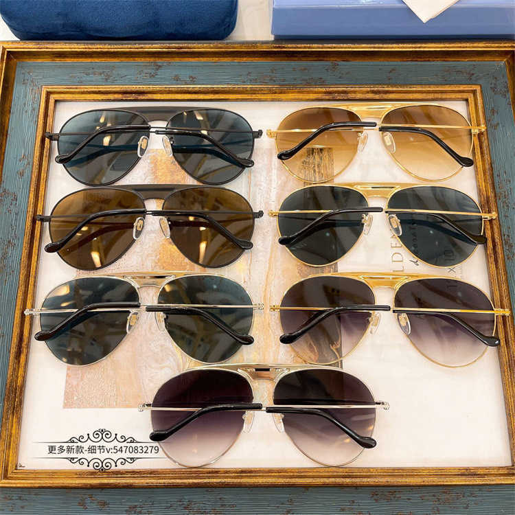 2023 Новые солнцезащитные очки для роскошных дизайнеров Gjiains Network Red Star Style Женская личность Жаба зеркало пилотные солнцезащитные очки мужской GG0908