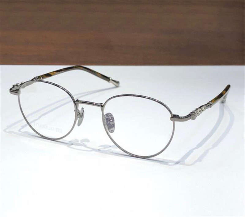 Nuevo diseño de moda gafas ópticas redondas 8242 exquisita montura de titanio forma retro estilo punk lentes transparentes gafas