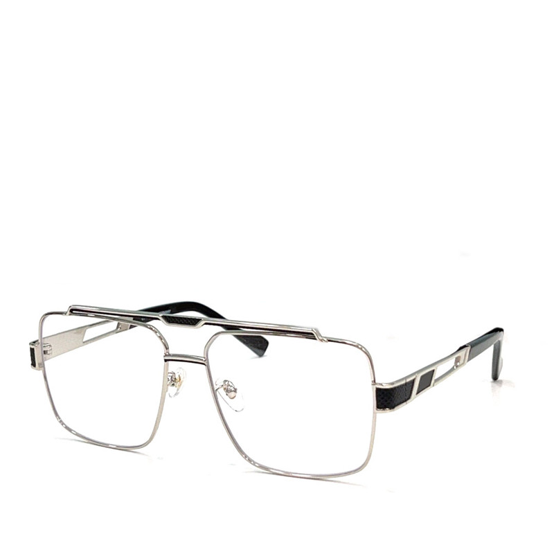 Yeni Moda Tasarımı Square Optik Gözlük 9106 Zarif Metal Çerçeve Avant Garde ve Cömert Stil Klasik Çok yönlü şeffaf lensler gözlük