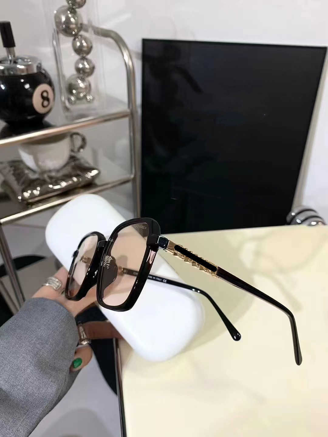 2024 New Luxury Designer Sunglasses CH Glasses Frame Same Natural Beauty Tool Fashion Slimming Face Box Myopia Glasses