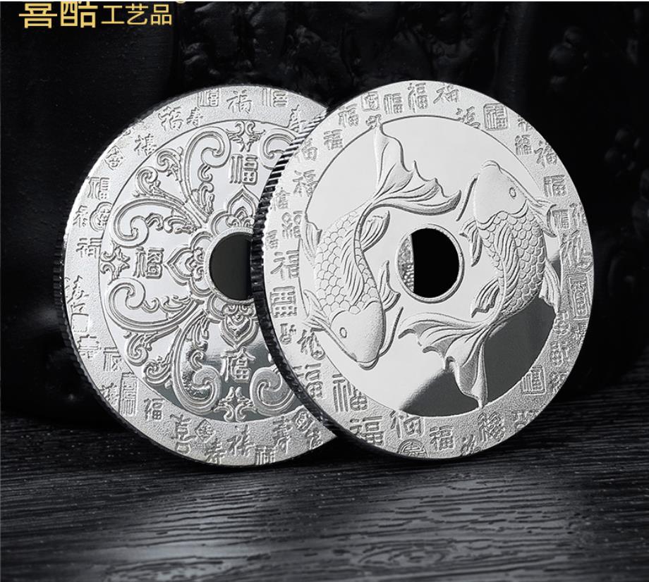 芸術と工芸品fu lu shou xi caiシルバーコイン記念コイン