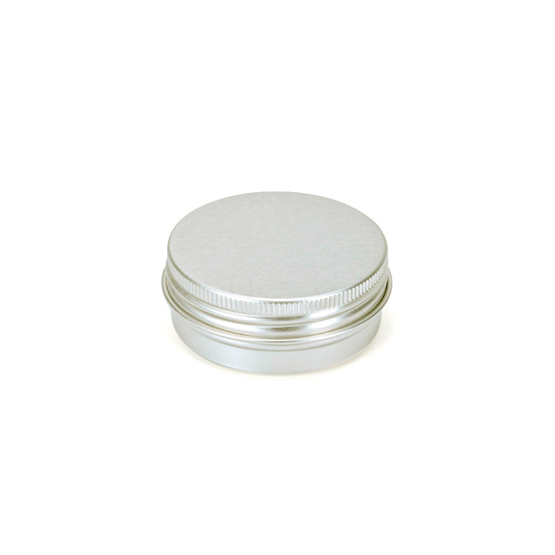 Barattolo di imballaggio 52 * 20mm 30ml 30g Metallo Alluminio Argento Scatola vuota Contenitore campioni Scatola crema Contenitori di latta cosmetici Vaso profumo Conservazione del profumo 3000 pezzi