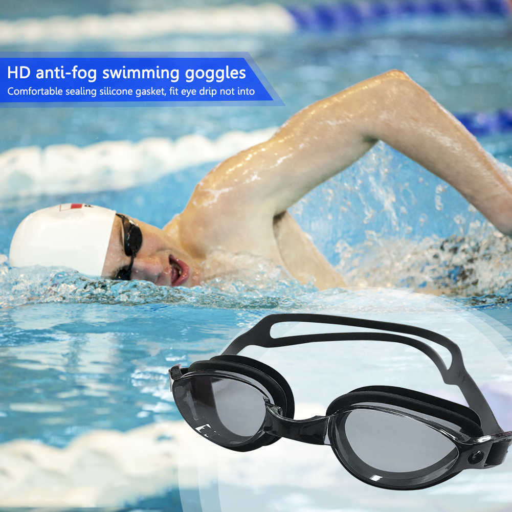 Óculos antiembaçante à prova d'água silicone selado armação de nariz destacável óculos de natação macios e elásticos seguros P230601