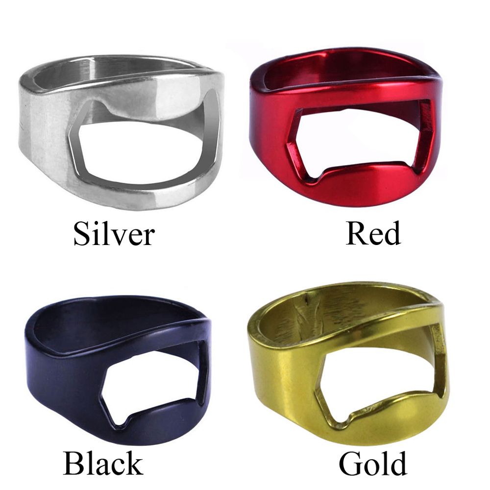 Openers Portable Beer Thumb Bottles Opener Unique Stainless Steel Finger Ring For Men Fashion Punk Color Creativity Decoration Jewelry