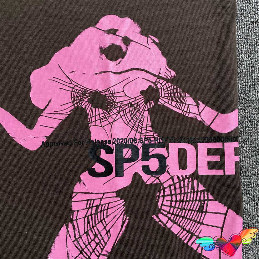 Camisetas para hombres 2023 Hip Hop Sp5der Tank Tops Hombres Mujeres Alta Calidad Young Thug Spider Tops Sin mangas 555555 Tee Pink Graphic Web T-shirt