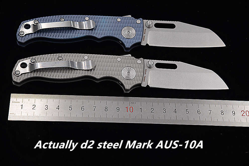 Jufule 2022 AD20.5 Haj keramisk lager titanhandtag D2 Mark AUS10A Foldning Taktisk campingjakt EDC Tool Utility Knife