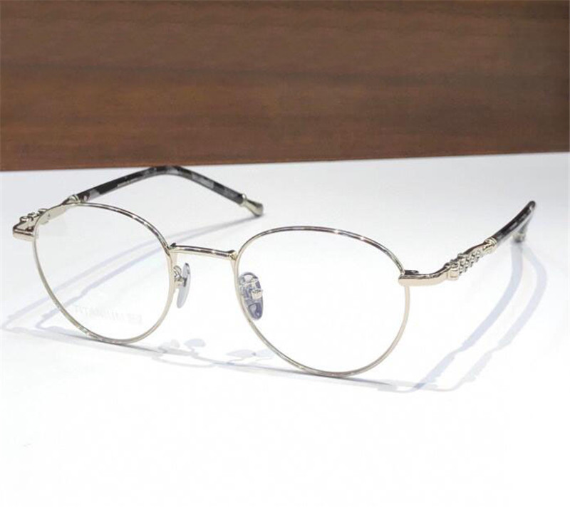 Nuevo diseño de moda gafas ópticas redondas 8242 exquisita montura de titanio forma retro estilo punk lentes transparentes gafas