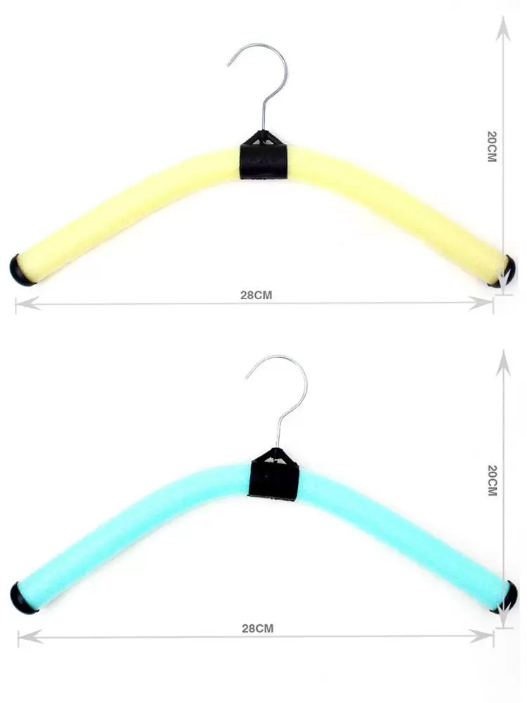 Colorful Bendable Sponge Adult Clothes Hangers Children Coat Hanger Adjustable Foam Rack