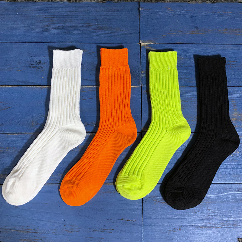 Men's Socks Designer Women's Solid Color Basic Mid Tube Trendy Women's Socks Fashion Style