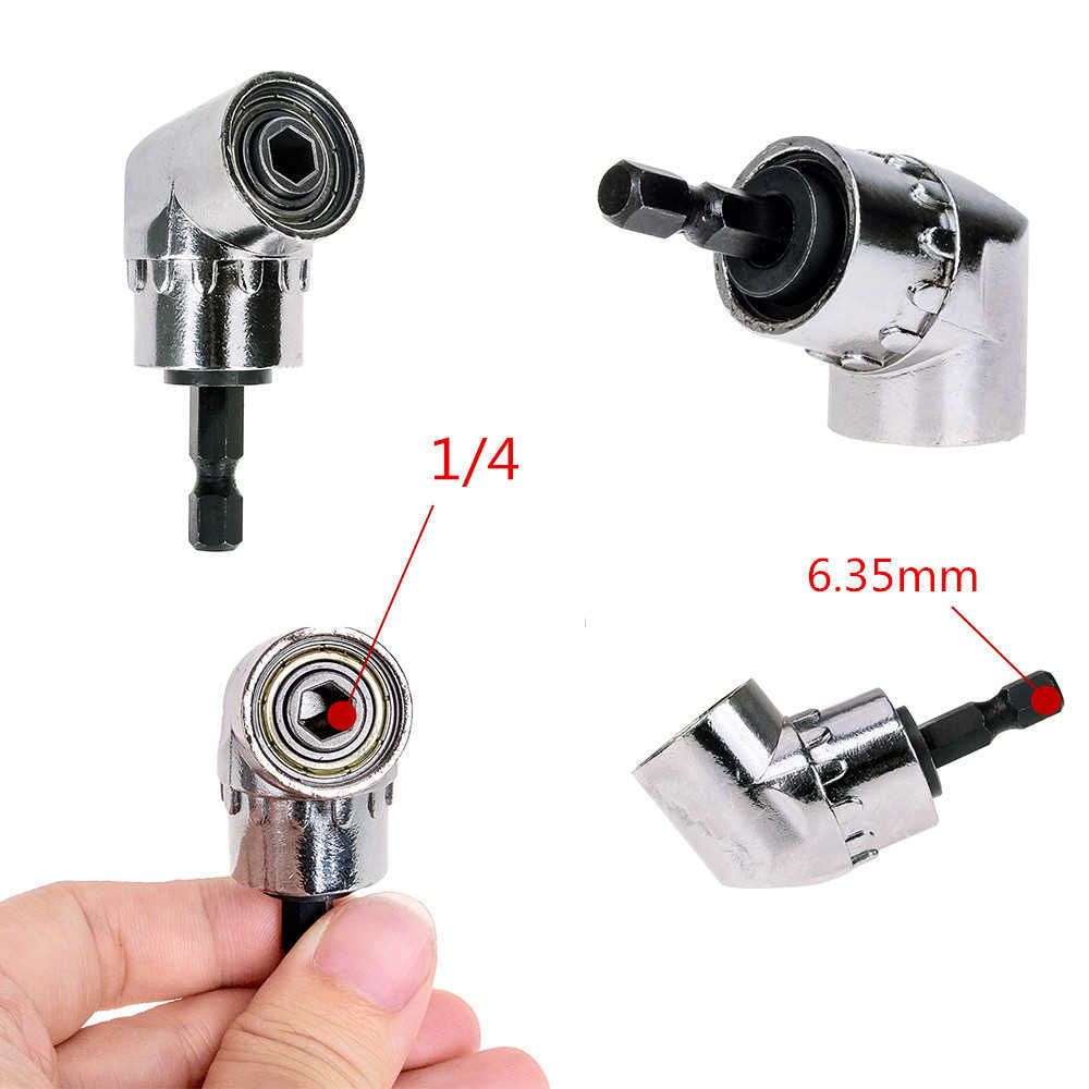 Ângulo de grau Adaptador de suporte do chave de fenda Adaptador Bocos ajustáveis ​​para a chave de fenda Bit Angle Hex Hex Bit Socket '