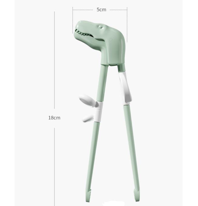 Baguettes d'apprentissage et de formation pour enfants, dessin animé dinosaure, aide à la formation, vaisselle Portable pour enfants détachable SN4497