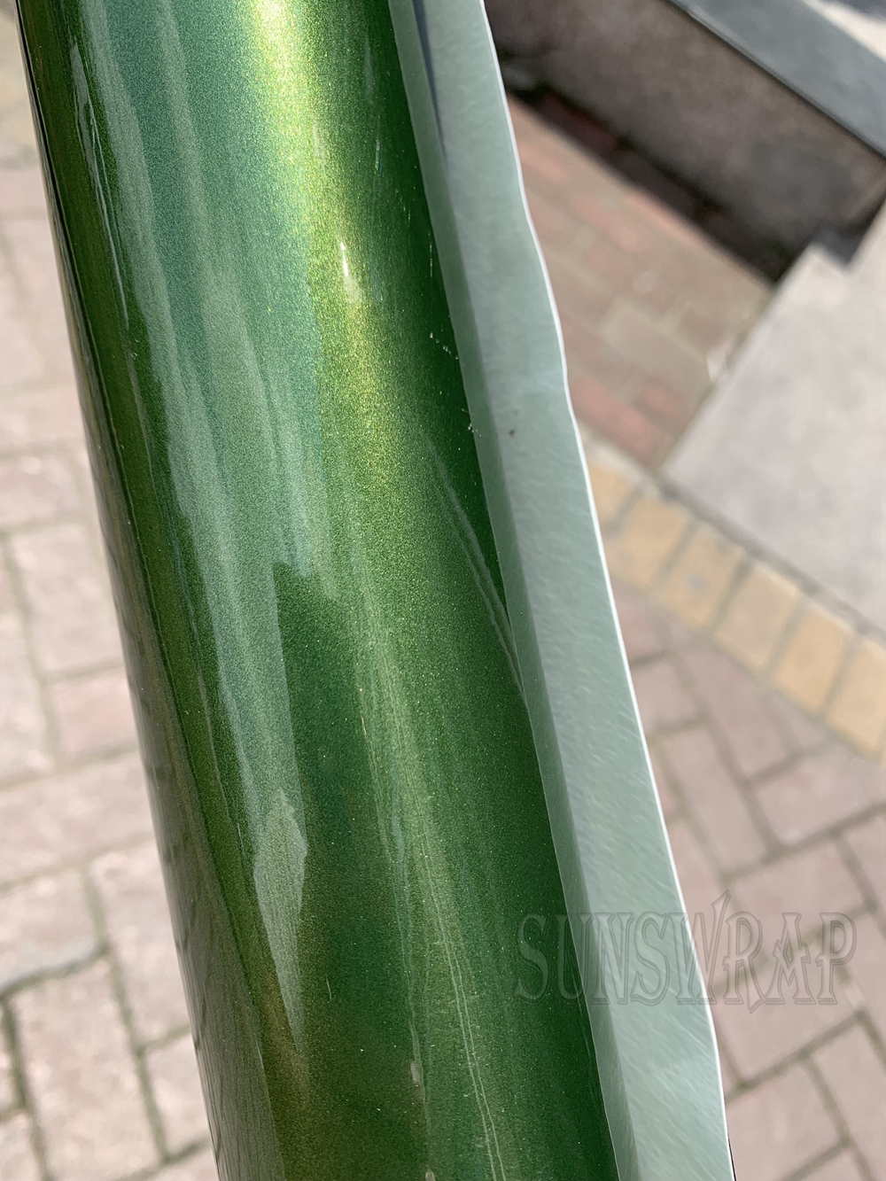 Air Free Bubble metallic manba green Best selling gloss Vinyl car wrapping film gloss colour change TPU car wrap vinyl