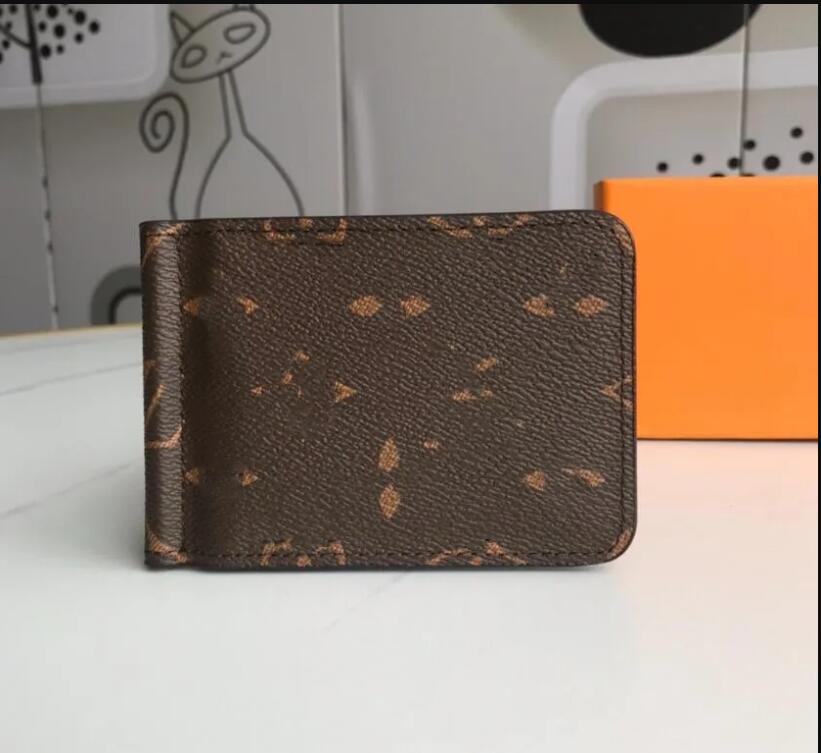 Portafogli firmati borsa corta di lusso uomo donna pochette Portamonete con lettera fiore di alta qualità Porta carte plaid Libretto degli assegni con scatola originale sacchetto la polvere