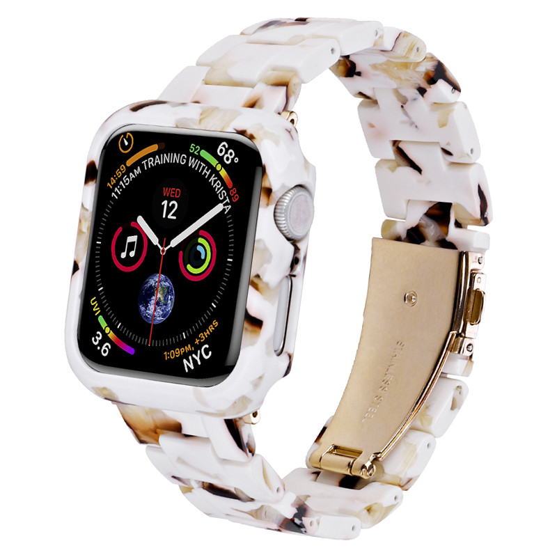 for Apple Watch Ultra Series 8 7 6 5 4 SE Premium Resin Slim Protective Case Band Strap Cover 41mm 44mm 45mm 49mm