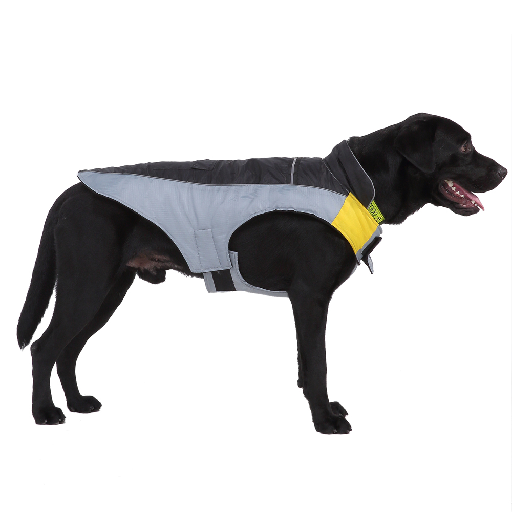 Reflective Dog Jacket, Outdoor Warm Dog Winter Coats, Cold Weather Dog Vest Apparel For Small Medium Large Dogs, Black