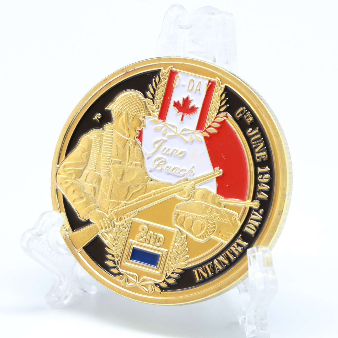 Arts and Crafts Commemorative coin of US Army Landing in Maple Leaf Normandy