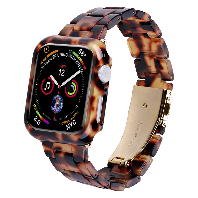 for Apple Watch Ultra Series 8 7 6 5 4 SE Premium Resin Slim Protective Case Band Strap Cover 41mm 44mm 45mm 49mm