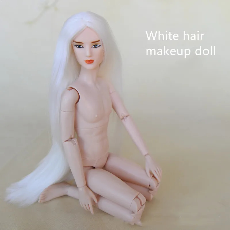 Puppenqualität 31 cm männliche Puppenfiguren 20 Gelenke flexibler Körper BJD Junge lange Haare Freund DIY Kopf Mädchen Sammlung Geschenk Spielzeug 231109