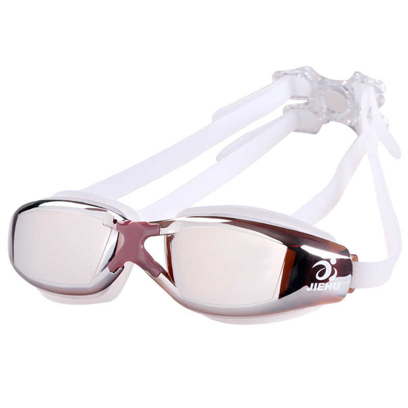Lunettes plaque galvanisée étanche anti-buée miroir surface hommes et femmes lunettes de natation P230601