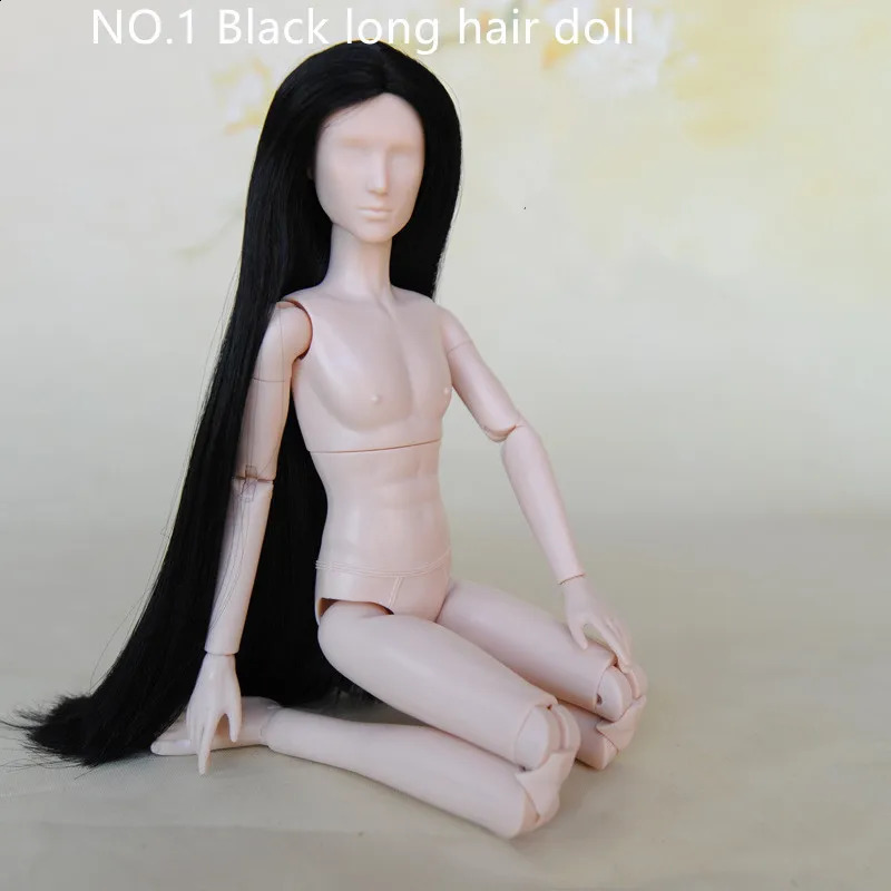 Puppenqualität 31 cm männliche Puppenfiguren 20 Gelenke flexibler Körper BJD Junge lange Haare Freund DIY Kopf Mädchen Sammlung Geschenk Spielzeug 231109