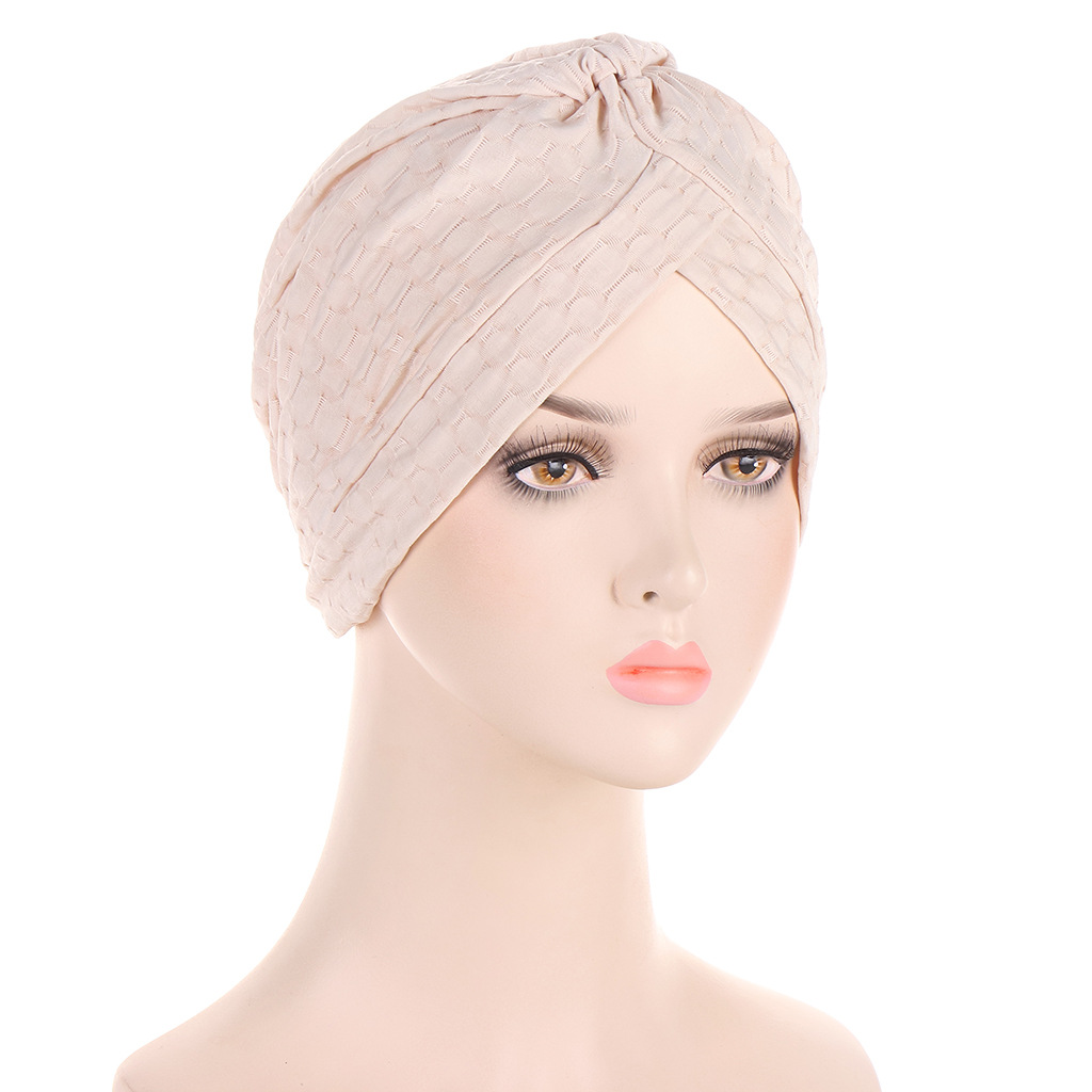 New Breathable Ladies Head Wraps Fashion India Hat Soild Color Turban Cap Muslim Inner Hijab Female Bonnet