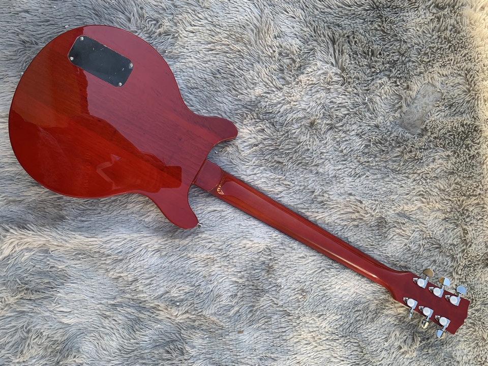 Disponibile LP chitarra elettrica TV stile classico P90 pickup chitarra colore rosso corpo e manico in legno di mogano pacchetto rapido