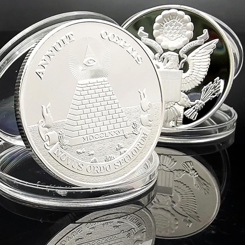 Arts and Crafts Commemorative coin of the Freemasonry Brothers of Europe and America