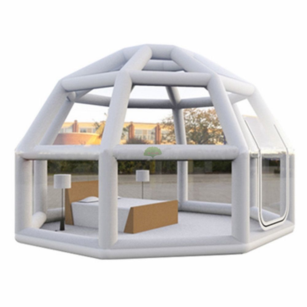 Airtight Type Yurt Tent Portable Luksusowy nadmuchiwany bąbelkowy House Resort Lawn Hotel Transparent Dome Building na kemping