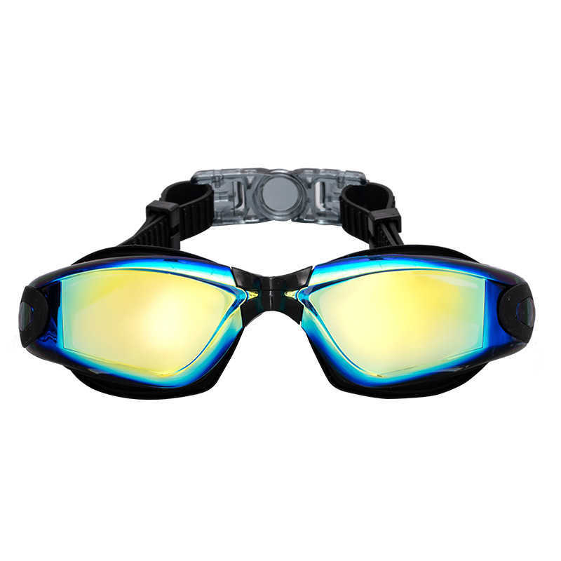 Goggles Zwemmen volwassen waterdichte anti-condens bril siliconen neusclip oorbellen en gegalvaniseerde zwembril P230601