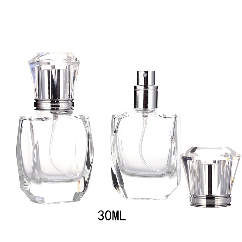 /lote 30 ml transparente vidro perfume garrafa recarregável garrafa de vidro garrafa de pulverizador de vidro de vidro vazio vazio