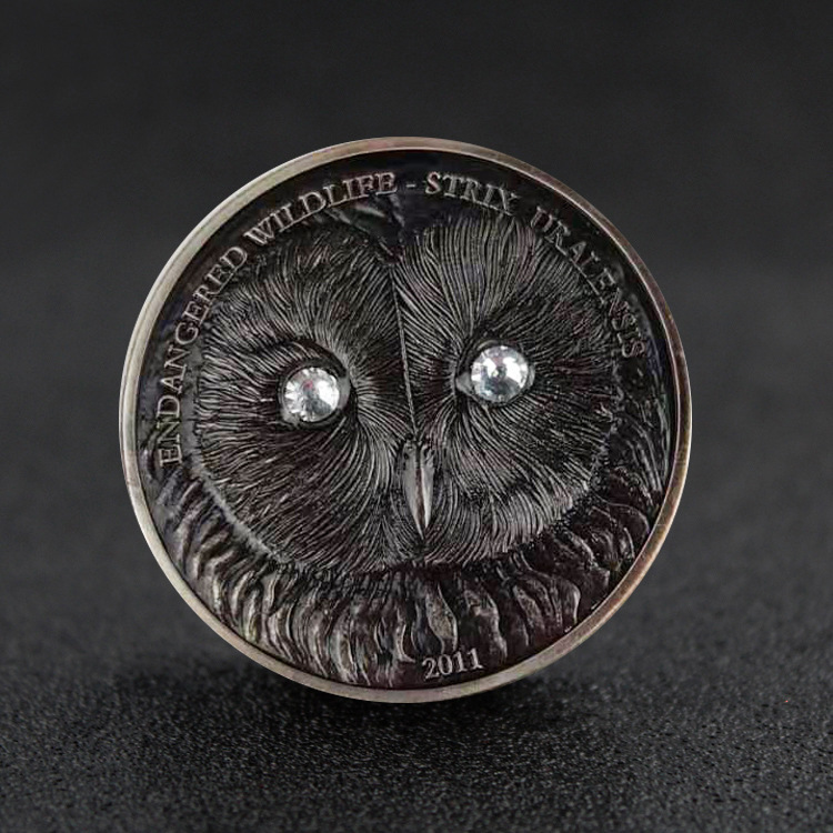 Искусство и ремесла Монгольская алмазная инкрустация монеты животных лебедь кроличья обезьяна эхидна памятная монета