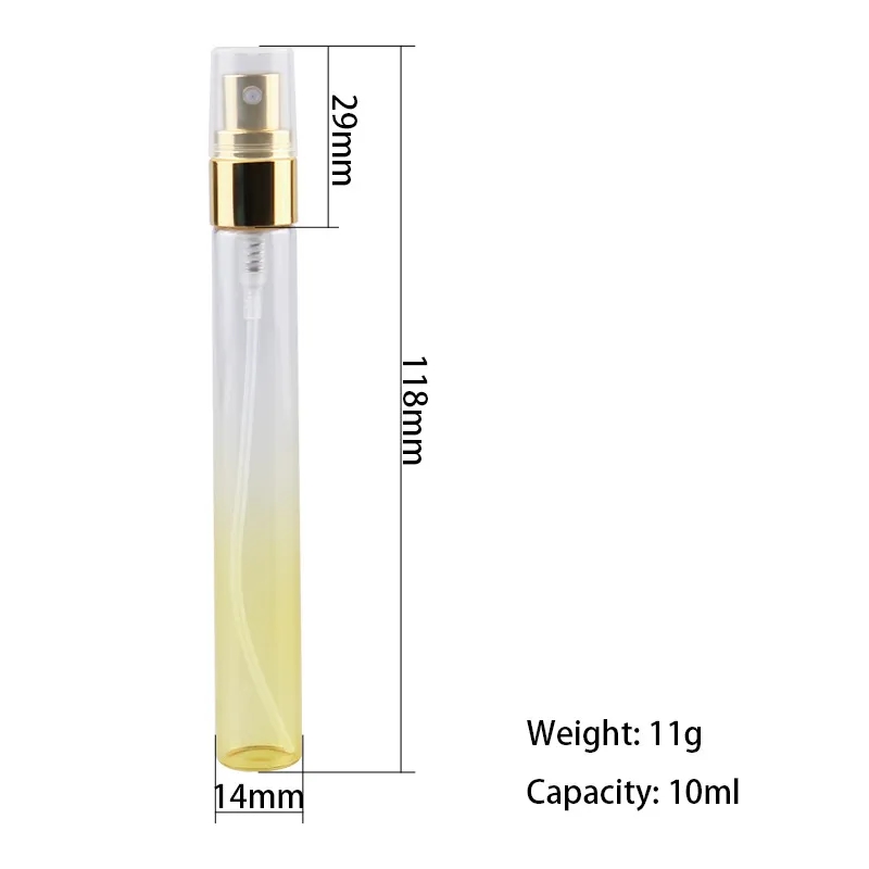 Groothandel kleur spuitfles reizen draagbare parfumflesjes glas cosmetische fles container 10ML