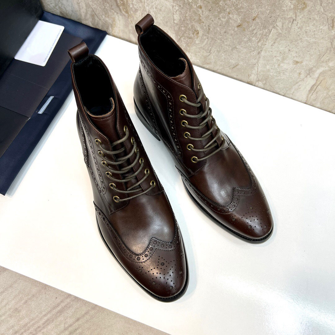 Bottines d'hiver pour hommes, bottes de moto décontractées, marque de styliste en cuir véritable, imperméables, chaussures de loisirs de randonnée en plein air, taille 38-45