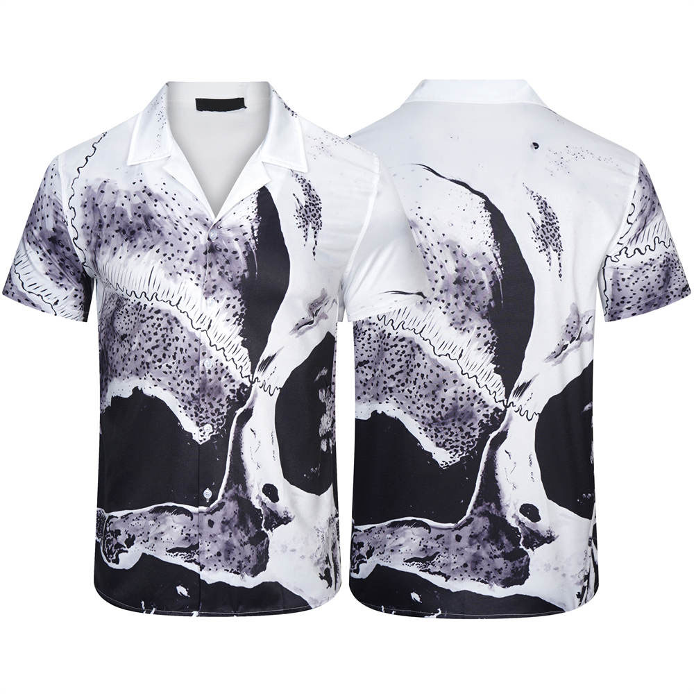 メンズTシャツの女性デザイナーラペルコットントップメンズカジュアルシャツラグジュアリーボタンアップ衣料品服目のビーチショーツスリーブ衣料サイズM-XXXL
