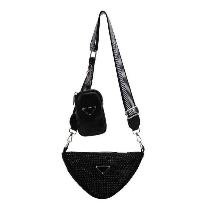 2024 Nouveau designer pour femmes crossbody épaule chaude brillant simple saut de triangle de strass