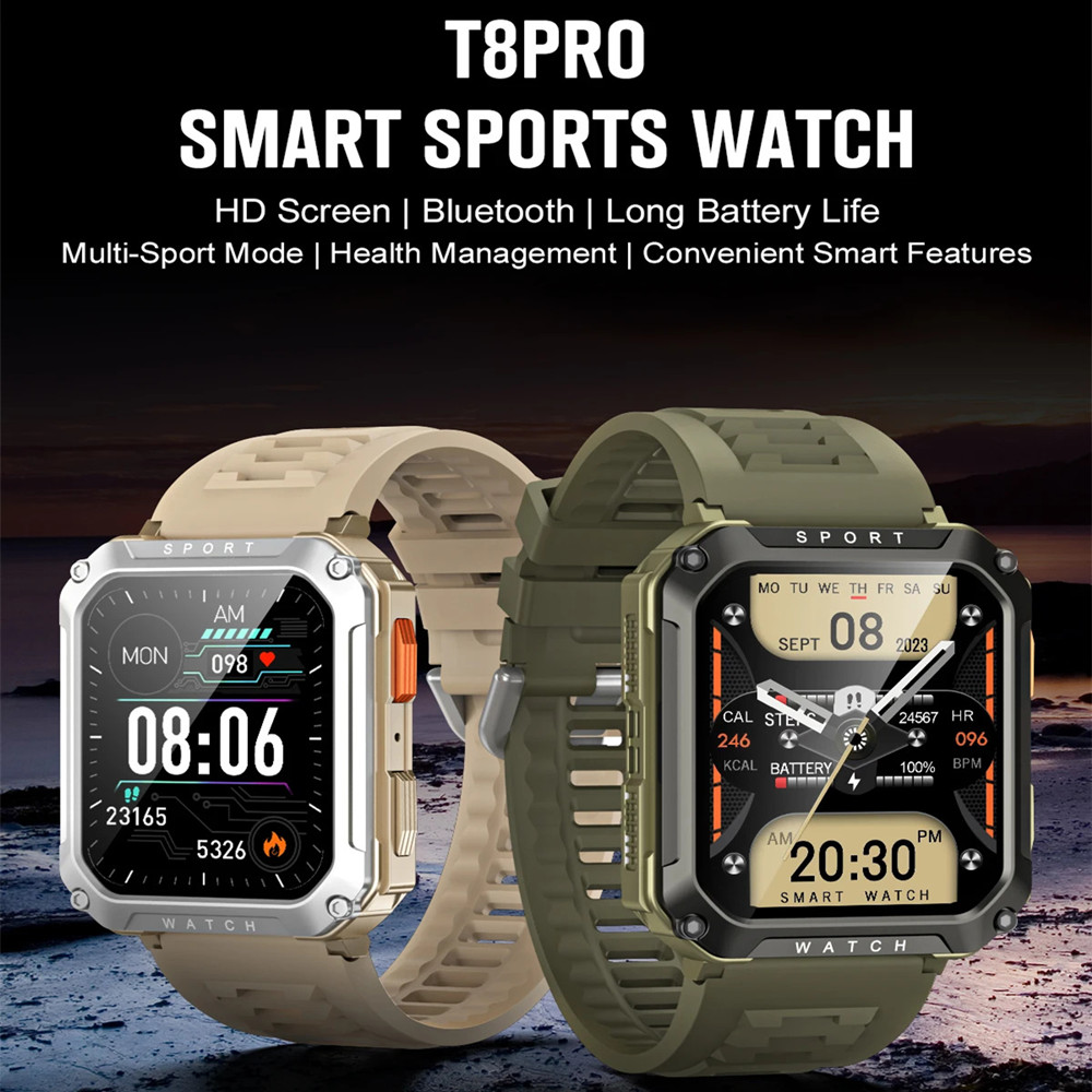 2023 Yeni Gelişler T8Pro Akıllı İzle Erkekler Kadın Bluetooth Sports Smartwatch Kalp Hızı Tracker android iOS Smartwatch