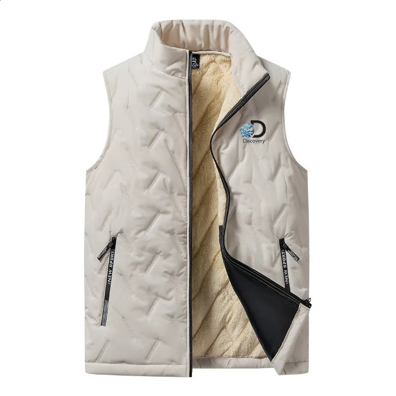 Men's Down Parkas Ultrasound Vest Plush Sleeveless Warm Lamb Fleece Tank Top L5XL Jacket Coat South Korea 231109