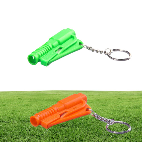 Life Saving Hammer Key Chain Rings Portable Self Defense Emergency Rescue Car Accessories Seat Belt Window Break Tools Safety Glas1349347